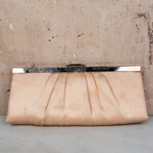 Vintage Gunne Sax by Jessica McClintock Clutch Evening Bag Purse Peachy Ivory